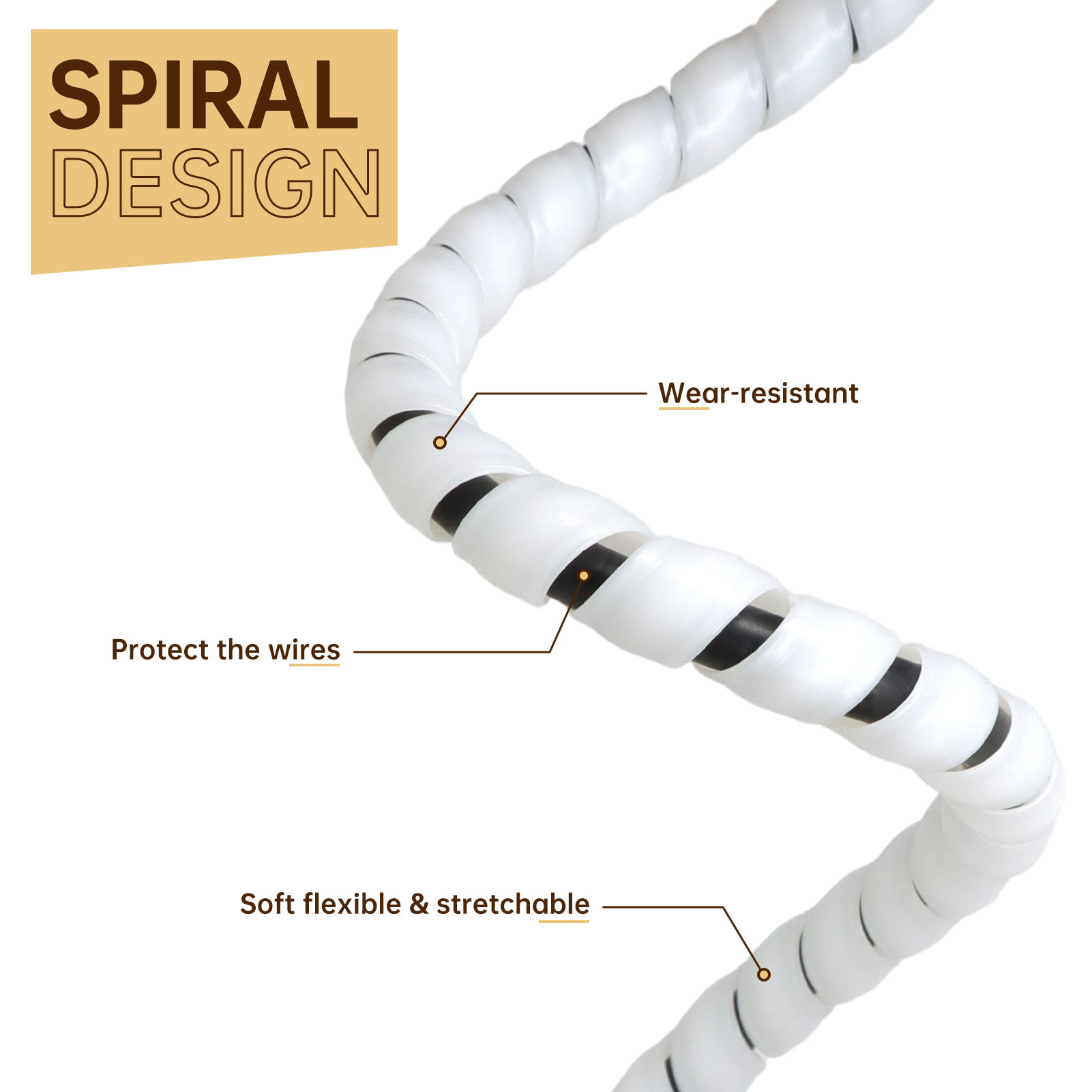 2/5/10M Spiral Kablo Kılıfı 8/ - Cable Lock Flexible incelemesi ve fiyatı